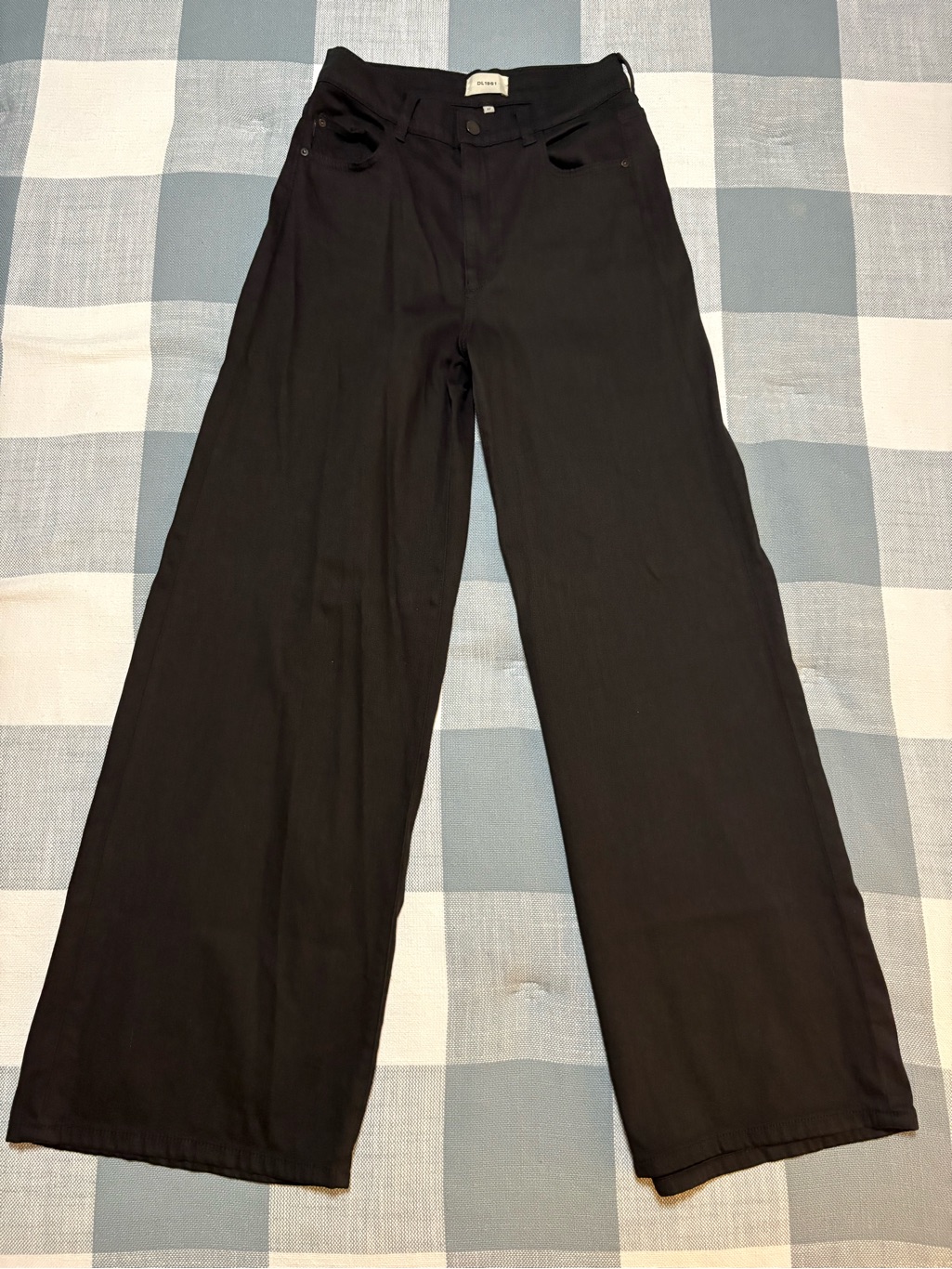 Dl1961 Black High-Rise Wide Leg Jeans